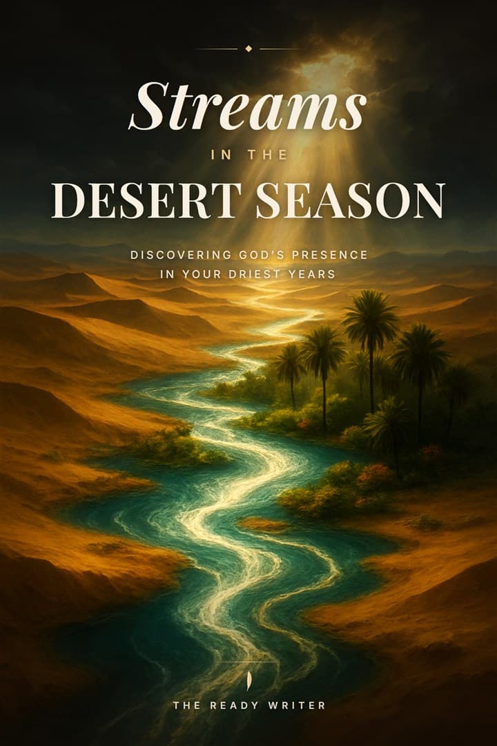 A finished Christian book cover, art-directed and rendered in the Ready Writer cover studio